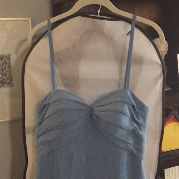 Blue floor length Azazie dress - Picture 2 of 3